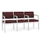 Lesro Lenox 3 Seat Tandem Seating W/ Arms, 64.5 in W 24.5 in L 32 in H LS3103 - alternate 1